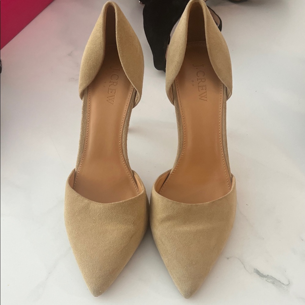 J. Crew Beige Suede Heels
